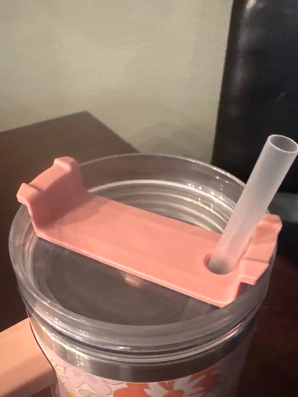 Floral Pink Insulated Tumbler with Handle